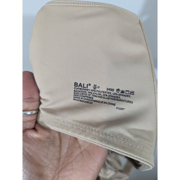 Bali EUC One Smooth Ultra Ligth Nude Bra Women Size 40D - Picture 5 of 5